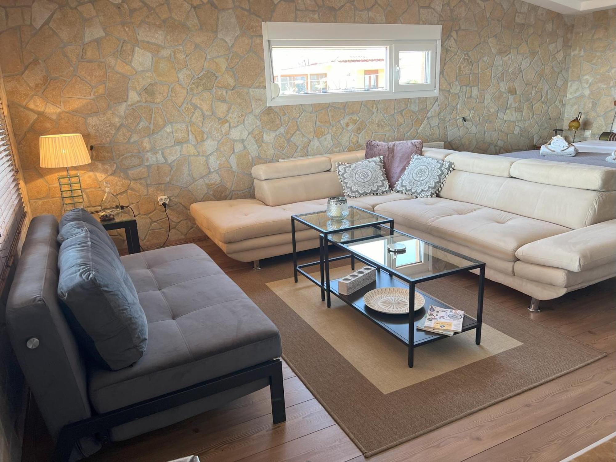 Doormat# Wait 'N Sea, Jacuzzi, Luxury Stone House Apartamento Epanomí Exterior foto