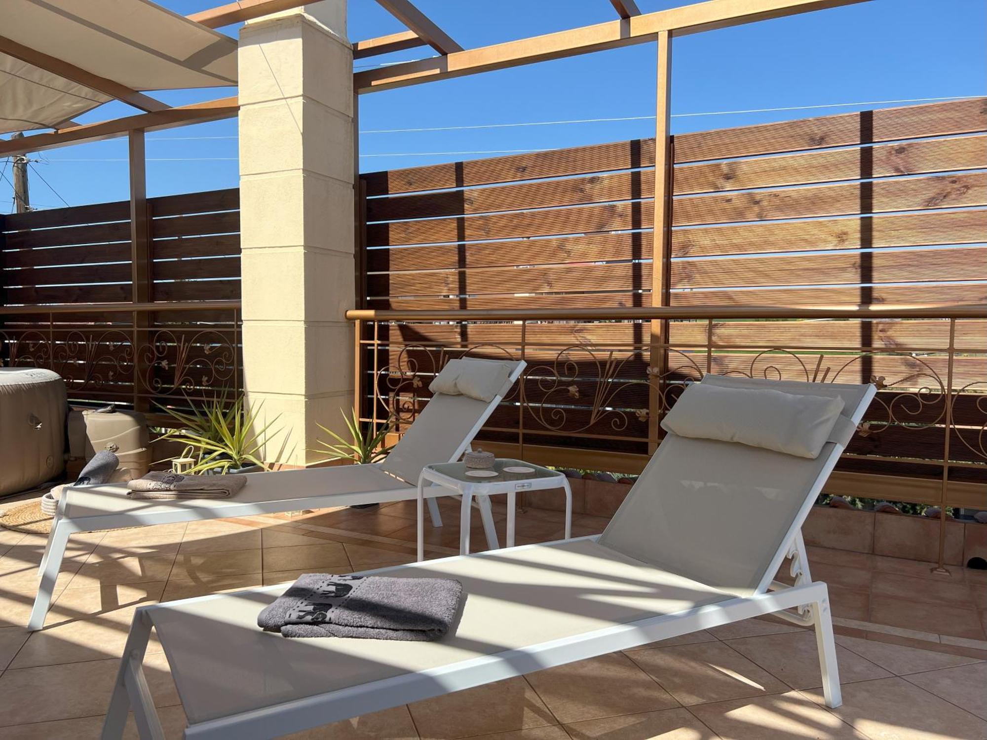 Doormat# Wait 'N Sea, Jacuzzi, Luxury Stone House Apartamento Epanomí Exterior foto