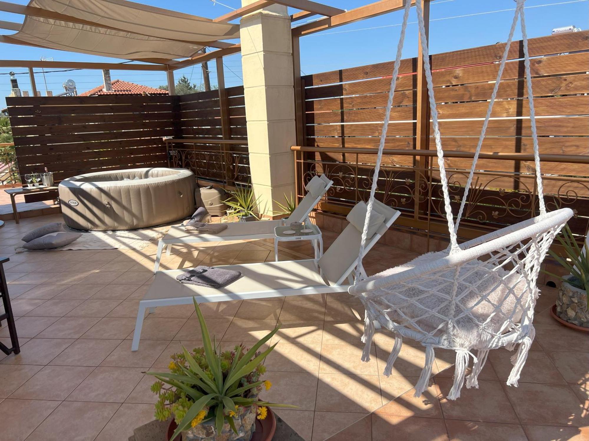 Doormat# Wait 'N Sea, Jacuzzi, Luxury Stone House Apartamento Epanomí Exterior foto